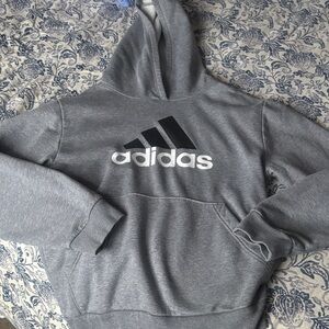 Adidas Youth XL Black and Gray Hoodie